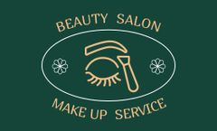 Makeup Services Ad on Deep Green