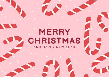 Christmas and Happy New Year Holidays Greeting Card Design Template