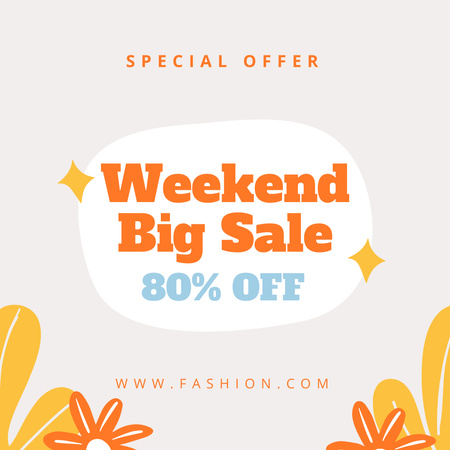 Weekend Sale Announcement Instagramデザインテンプレート