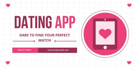 Perfect Match with Modern Dating App Twitter Design Template