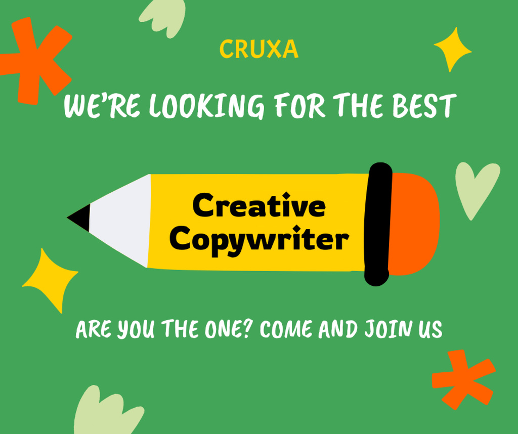 Creative Copywriter Hiring Announcement Facebook tervezősablon