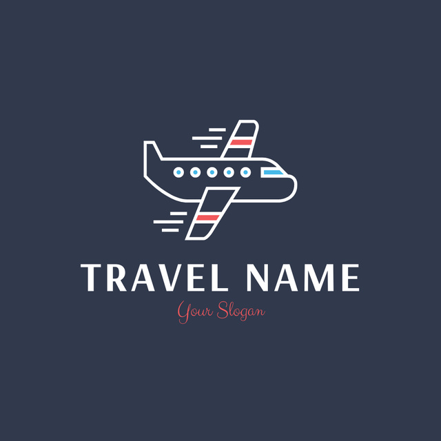 Ontwerpsjabloon van Animated Logo van Travel by Plane Offer