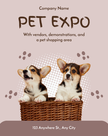 Pet Expo with Shopping Area Instagram Post Vertical Design Template