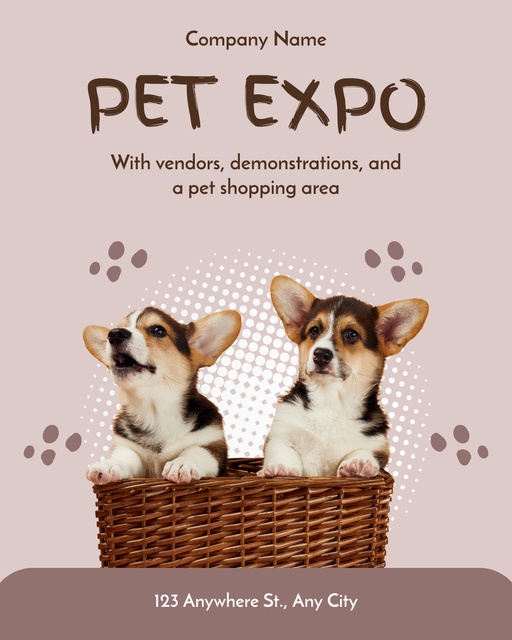 Plantilla de diseño de Pet Expo with Shopping Area Instagram Post Vertical 