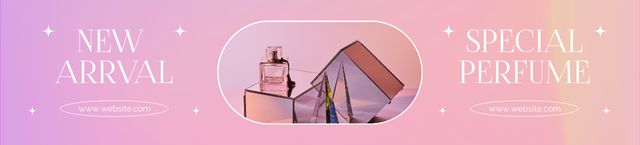 Ontwerpsjabloon van Ebay Store Billboard van Special Perfume Ad In Gradient