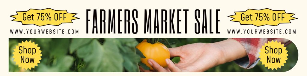 Big Sale at Farmer's Market Twitter – шаблон для дизайна