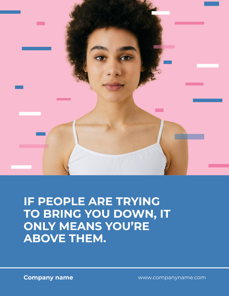 Platilla de diseño Motivation Text about Social Relationships with Confident Woman Poster 8.5x11in