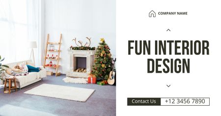 Fun Interior Design Facebook AD Šablona návrhu