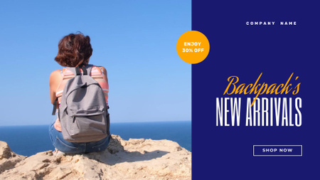Travel Backpacks Sale Offer Full HD video Design Template