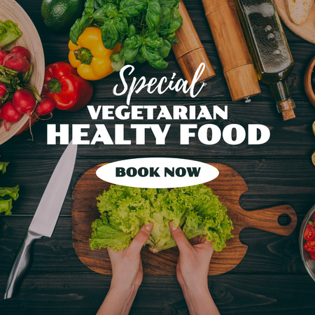 Healthy Vegetarian Food Instagram tervezősablon