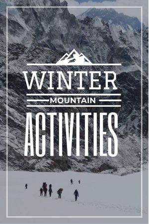 mountain hiking travel poster Tumblrデザインテンプレート