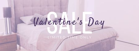 Limited Sale Home Furnishings for Valentine's Day Facebook cover Design Template