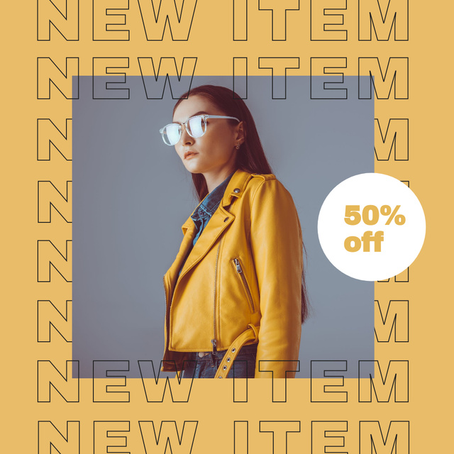 Exquisite Outfits Collection Sale Offer In Yellow Instagram Šablona návrhu