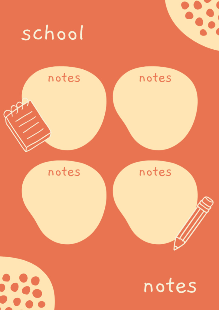 Note Sheet with Sketch Pencil and Notepad Schedule Planner tervezősablon