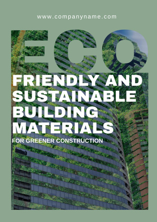 Plantilla de diseño de Materiales de construcción ecológicos para la construcción ecológica Newsletter 