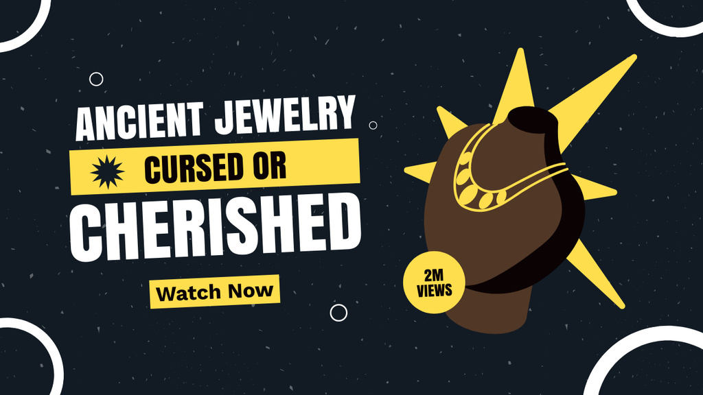 Plantilla de diseño de Story about Ancient Jewelry Youtube Thumbnail 