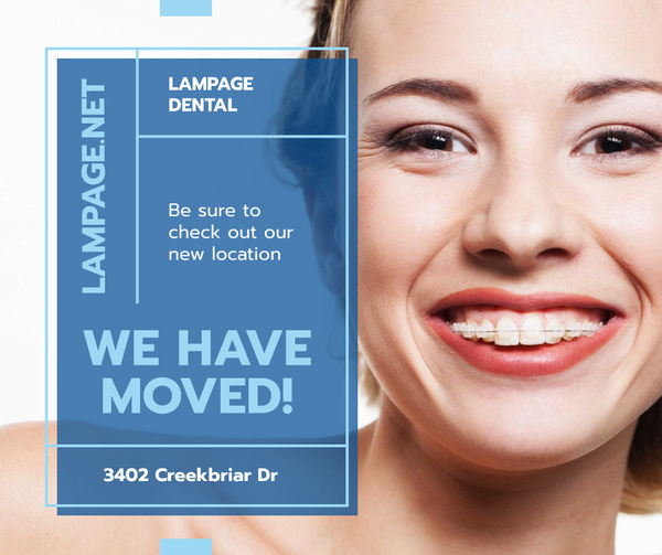 Dental Clinic promotion Woman in Braces smiling