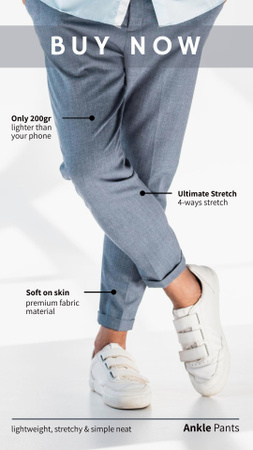 Designvorlage Advantage and Quality of Pants für Instagram Story