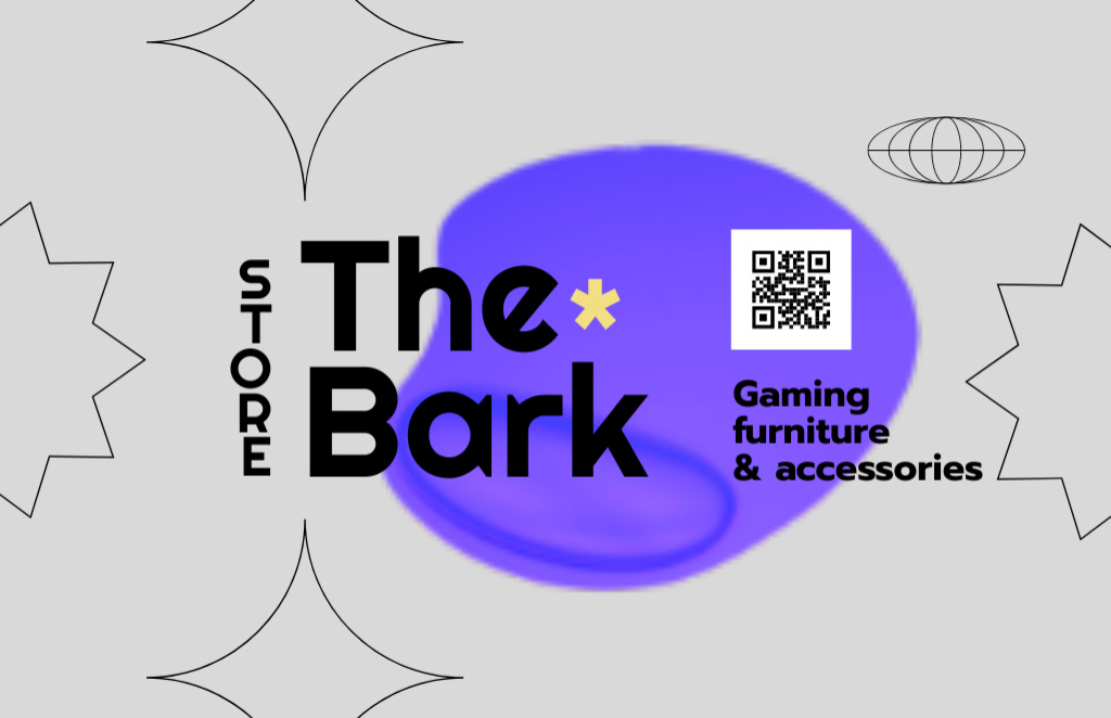 Game Furniture Store Ad with Offer of Accessories Business Card 85x55mm – шаблон для дизайну