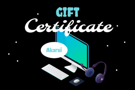 Unbelievable Gaming Gear Offer Gift Certificate Design Template