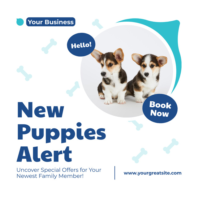 Puppy Adoption Bliss Instagram AD – шаблон для дизайну