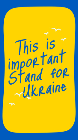 seistä ukrainan kanssa Instagram Story Design Template