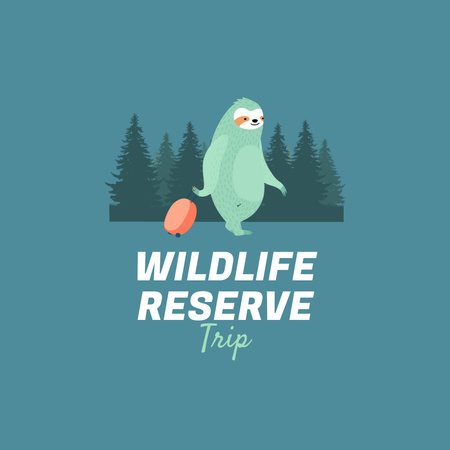 Подорож до заповідника дикої природи Animated Logo – шаблон для дизайну