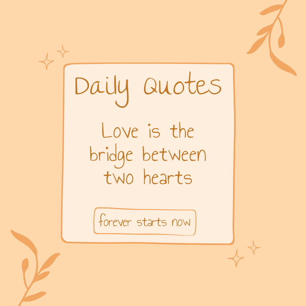 Daily Quote about Love Instagram Design Template