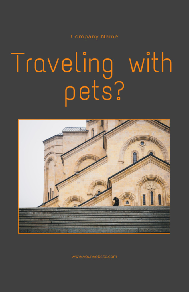 Szablon projektu Travel with Pets Tips on Grey Flyer 5.5x8.5in
