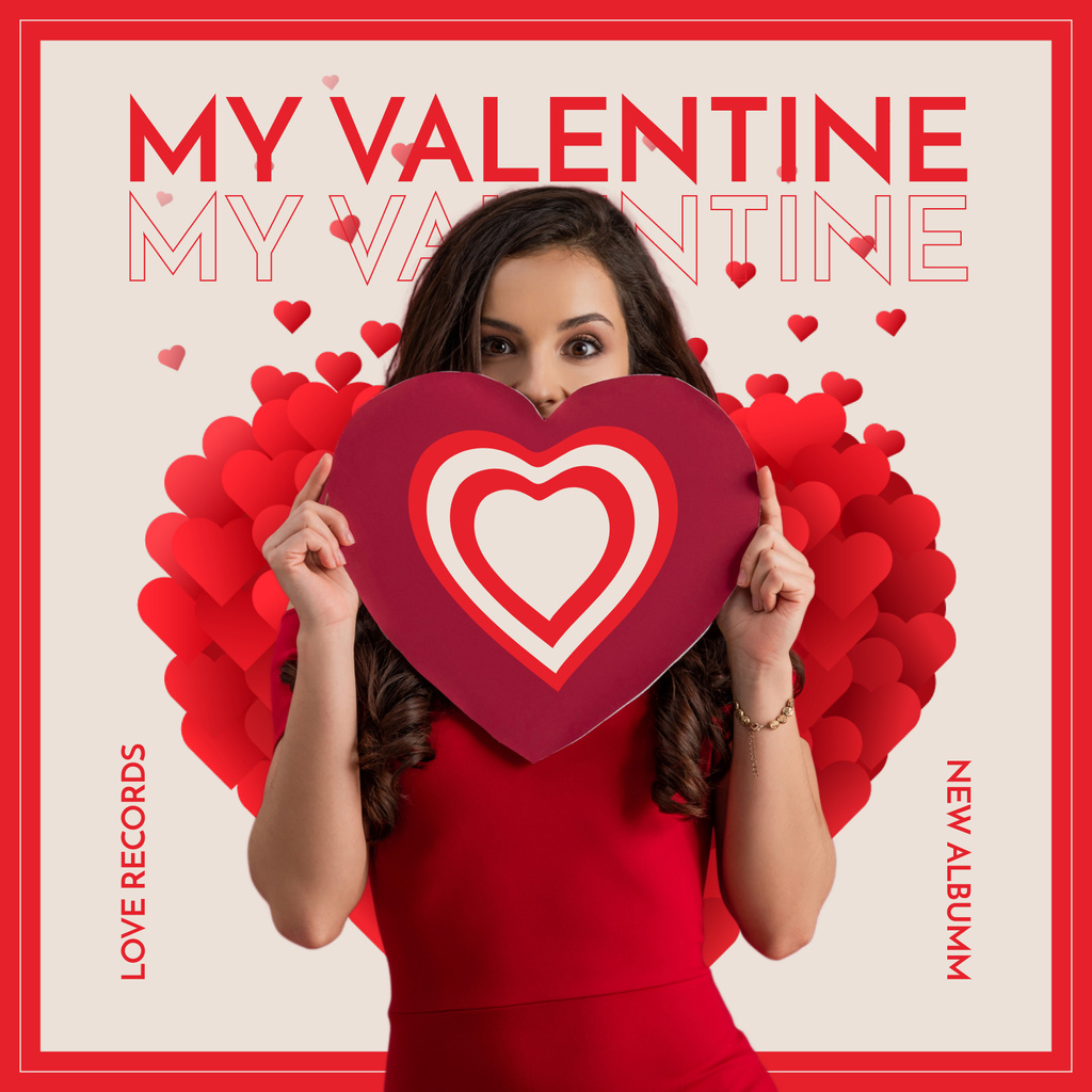 Valentine's Day Set Of Songs And Sounds Album Cover – шаблон для дизайна