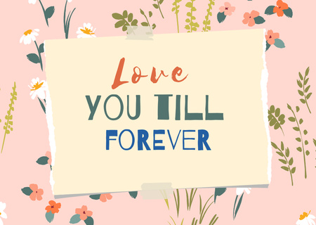 Platilla de diseño Card - Love you till forever Card