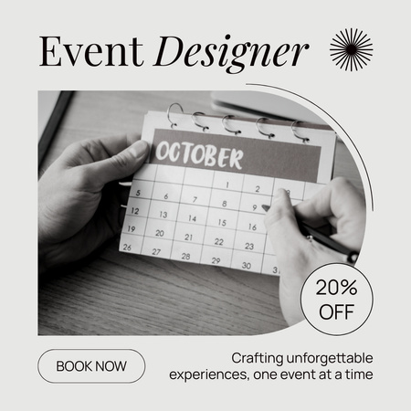 Book Event Designer Services at Discount Animated Post Design Template
