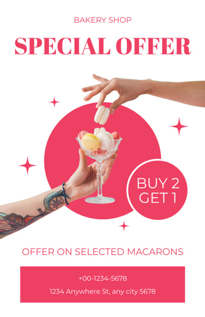 Special Offer of Macarons Recipe Card Modelo de Design