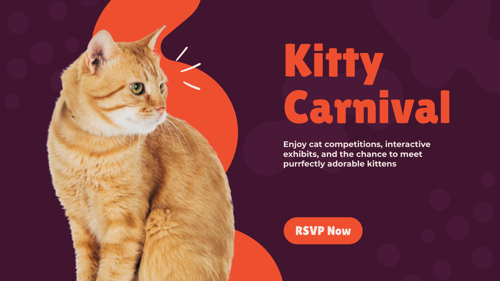 Ontwerpsjabloon van FB event cover van Unmissable Kitty Carnival