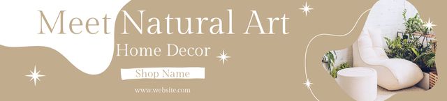 Designvorlage Offer of Natural Home Decor für Ebay Store Billboard