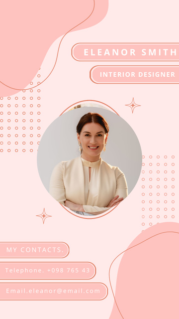 Interior Designer Professional Introductory Card Instagram Storyデザインテンプレート