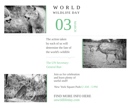 World wildlife day Medium Rectangle Modelo de Design