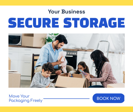 Offer of Secure Storage Services Facebook Design Template