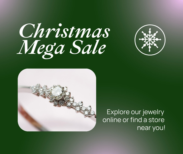 Christmas Jewelry Sale Ad Facebook Πρότυπο σχεδίασης