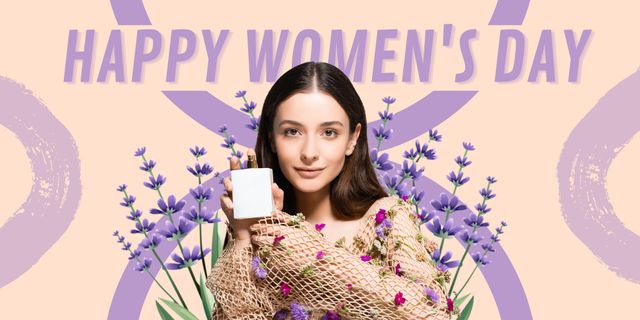 Platilla de diseño Fragrance Offer on International Women's Day Twitter