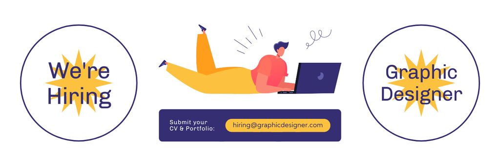 Designvorlage Job Open For Role of Graphic Designer für Twitter