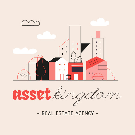 Real Estate Agency Services Offer Animated Post Šablona návrhu