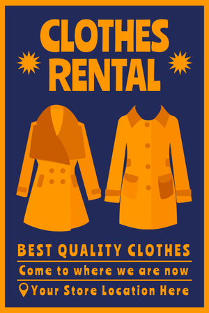 Illustrated rental clothes service Pinterest Design Template