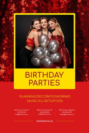 Platilla de diseño Birthday Party Organization Services Tumblr