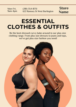 Designvorlage Fashion Ad with Diverse Multiracial Women für Poster