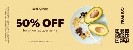 Nutritional Supplements Offer Coupon Design Template