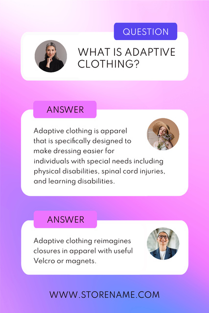 Szablon projektu Info about Adaptive Clothing Pinterest