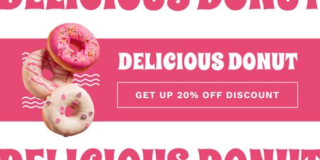 Desconto em Deliciosos Donuts Twitter Modelo de Design