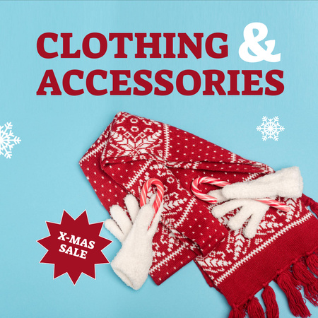 Designvorlage Weihnachtsverkauf von Kleidung und Accessoires für Instagram