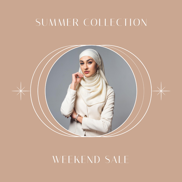 New Summer Collection With Weekend Sale Announcement Instagram Design Template